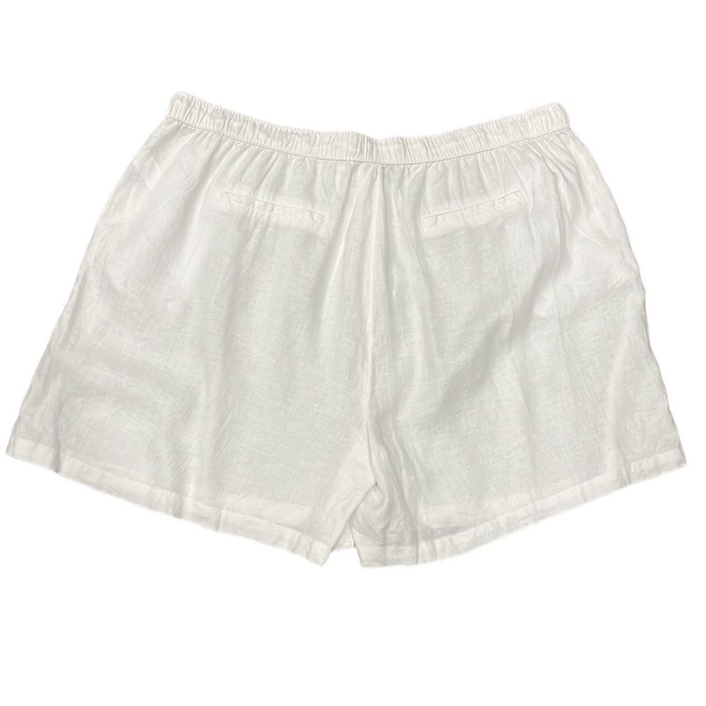 TAHARI white linen pull on shorts size women’s 3X - Picture 2 of 7
